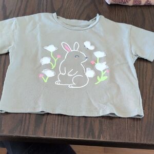 Joe Fresh Bunny and Flowers T-Shirt - Gray